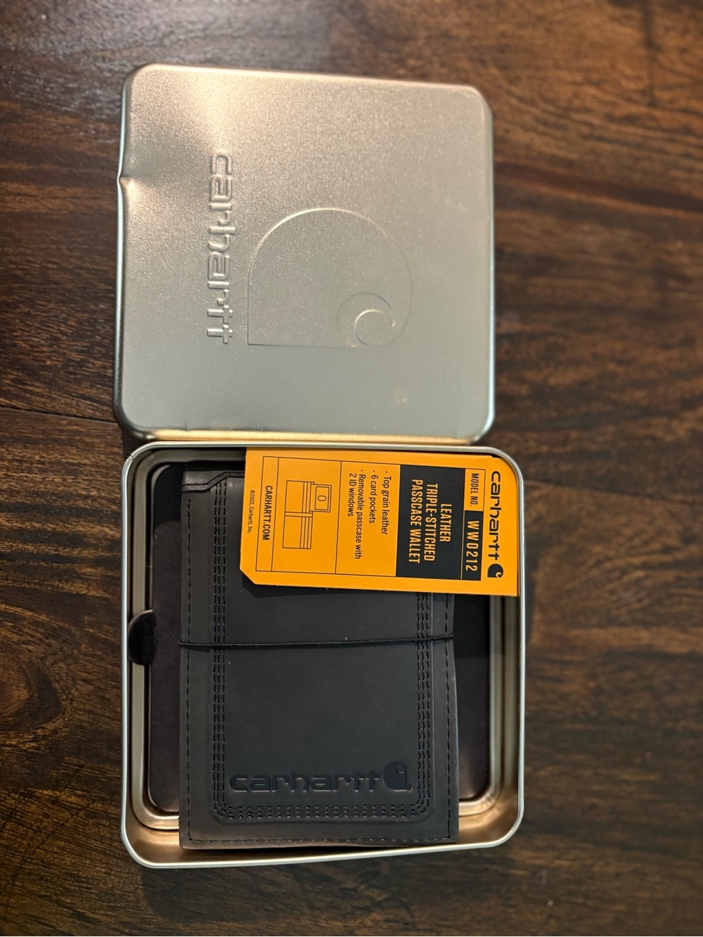Carhartt Black Leather Triple-Stitched Wallet - Picture 3 of 8